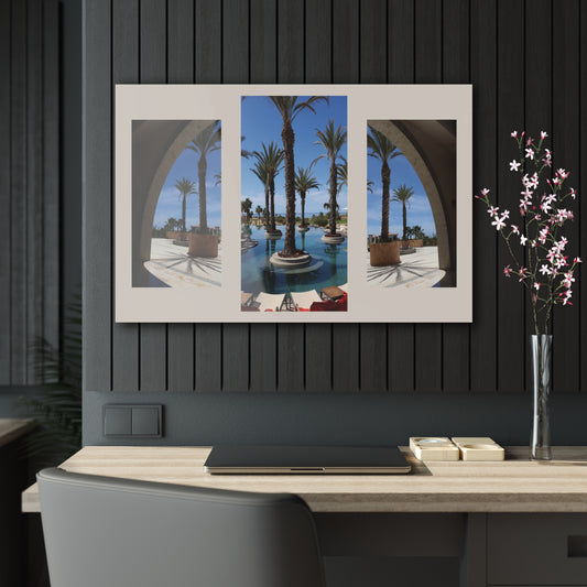 Pool Archway - Acrylic Print - Tan Background